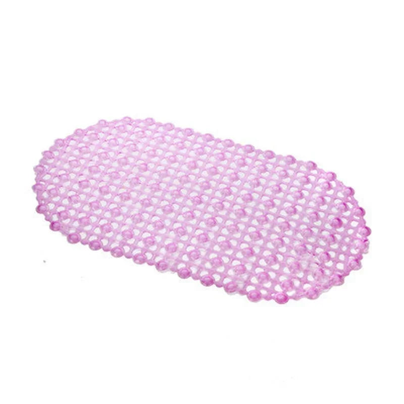 tapis bain moderne vague bleu rose blanc environnement salle bain alvéolaire minimaliste