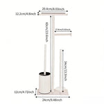 support toilette moderne noir acier inoxydable plaque carrée rouleaux papier toilette brosse wc plateau