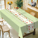 nappe fleur printemps imperméable lavable extérieur mariage fête verte multicolore bordure carreaux adhésifs