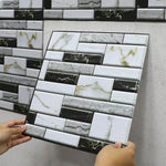 autocollants murals marbrés adhésifs carreaux muraux blancs gris noirs modernes décoration intérieure salon chambre
