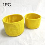paniers rangement tissés motifs géométriques blanc rose violet beige jaune modernes réutilisables respectueux environnement