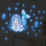 Détail de l'autocollant mural avion avec lumière bleue allumée