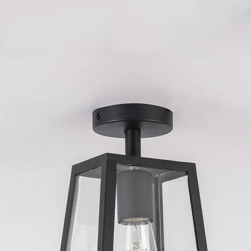 lampe suspension moderne noire transparente fixée mur éclairage quotidien led interrupteur bouton