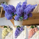 décoration intérieure bouquet artificiel lilas violet rose blanc 75cm naturel
