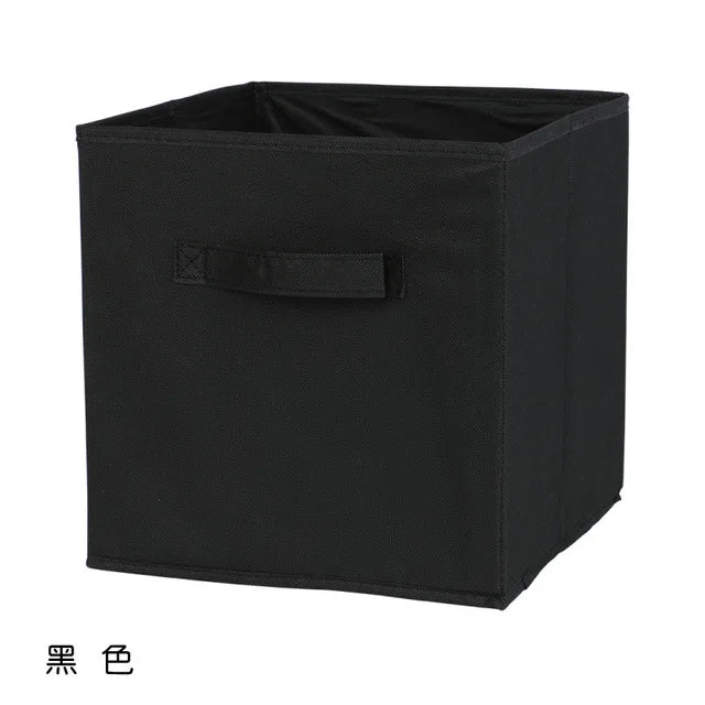 boîtes rangement pliables tissu non tissé beige bleu clair jaune rose vert gris noir