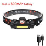 lampe frontale led rechargeable usb noir gris rouge camping cyclisme