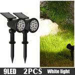 lampe solaire led jardin waterproof ip65 réglable moderne noire pelouseextérieur