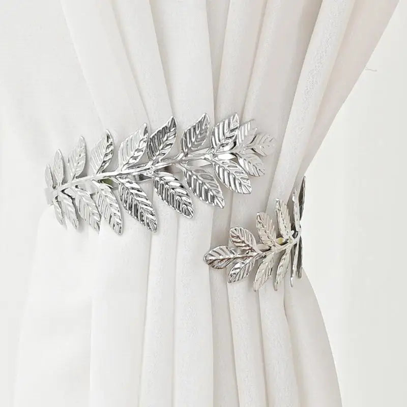 Accessoire fenêtre or argent feuilles stylisées classique anti rayures facile chambre restaurant