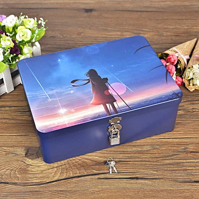 organisateur réutilisable cadenas vintage métal bleu rose rouge noir blanc