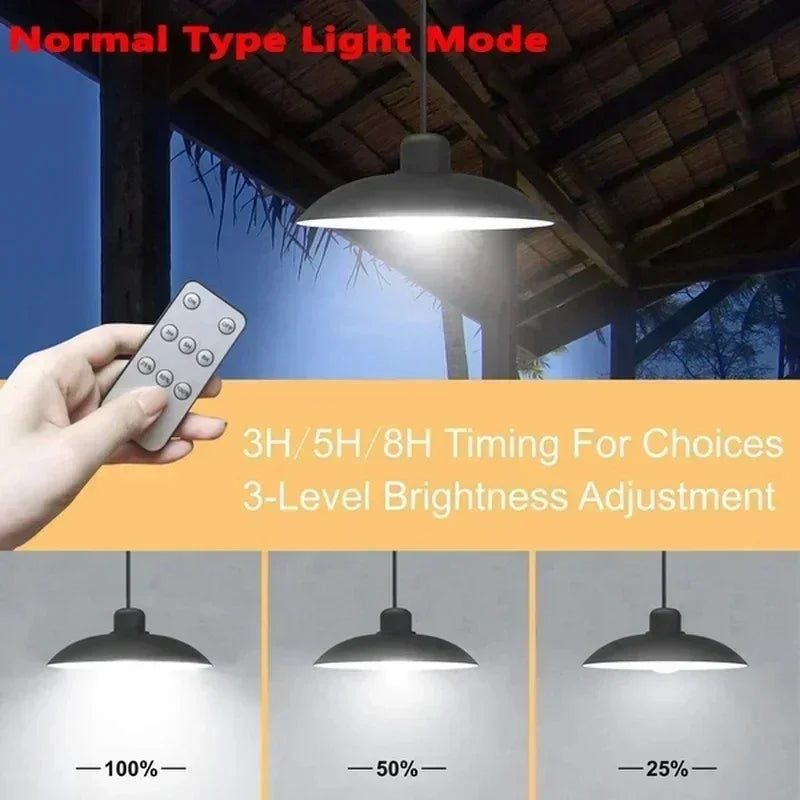 lampe suspendue solaire noire moderne ip65 led télécommande facileextérieur