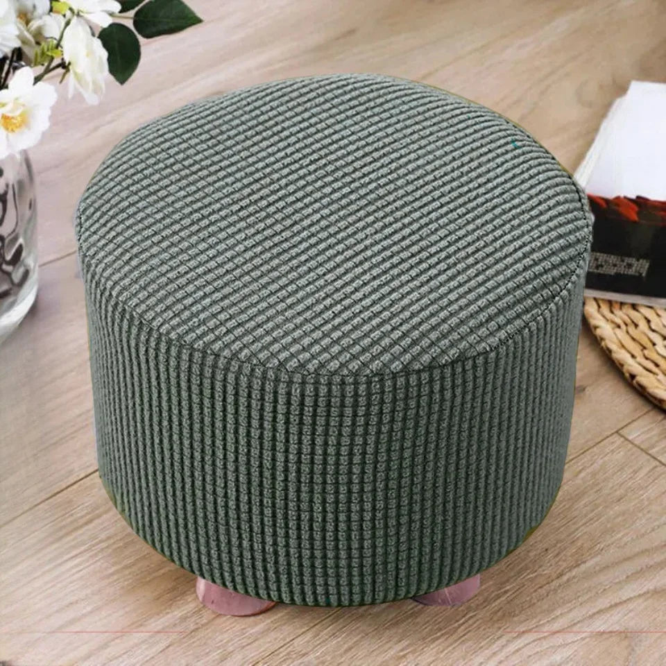 tabouret moderne tissé motifs géométriques rose bleu vert jaune rouge beige