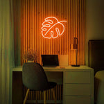 lampe néon feuille tropicale verte rouge bleu blanc stylée moderne opacité chambre salon