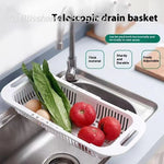 panier cuisine blanc gris rayures moderne réutilisable taille réglable poignées fruits légumes