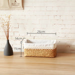 paniers paille naturels panier couvercle poignées métalliques boho chic rustique salon