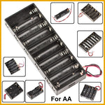 boîtes stockage batteries aa noires clips câbles pratique multifonctionnelle rangement diy 10 emplacements