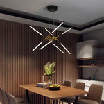 suspension lumineuse or blanc moderne sources lumineuses étoile lignes droites