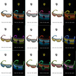 lunettes lumineuses led bleu rose lignes horizontales modernes élastiques événements halloween noël anniversaire