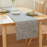 nappe lin texturée gris rouge bleu vert orange moderne décoration intérieure table assiettes thé