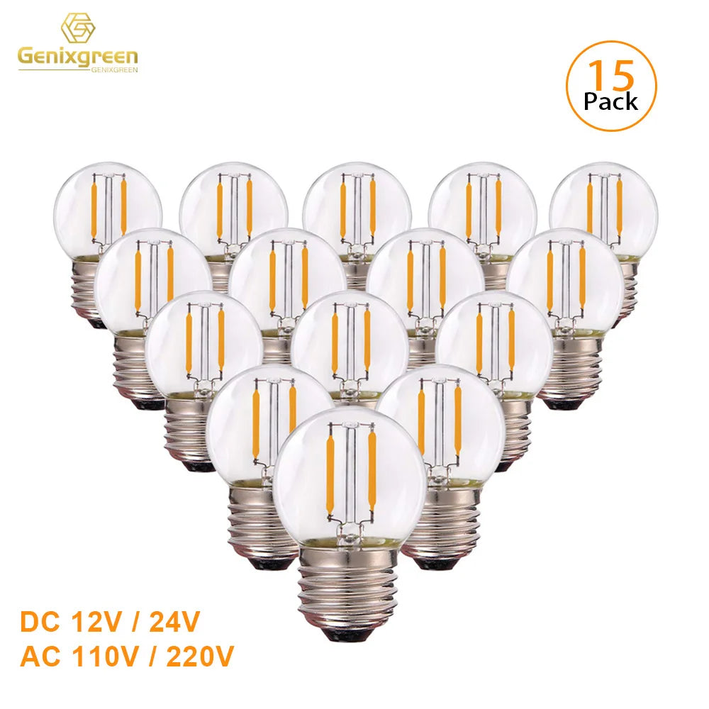 ampoule led filament doré transparente e27 1w 2700k dimmable ac 110v 220v moderne 249lm
