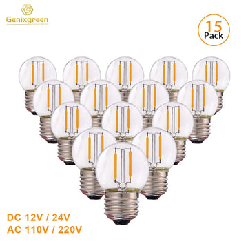 ampoule led filament doré transparente e27 1w 2700k dimmable ac 110v 220v moderne 249lm