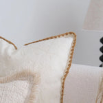 taies d'oreiller décoratives polyester non toxique moderne 30x50cm 45x45cm 50x50cm jacquard beigeclair tissage opacité