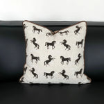 housses coussins carrés nordique motif chevaux géométrique beige marron adhésifs modernes decoration maison voiture