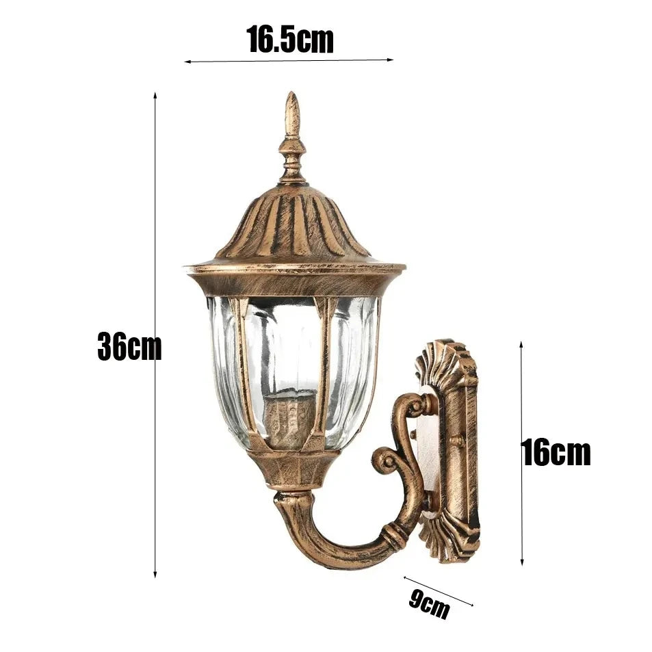 lampe murale bronze transparent feuilles classique plaque fixation chambre cuisine salle manger