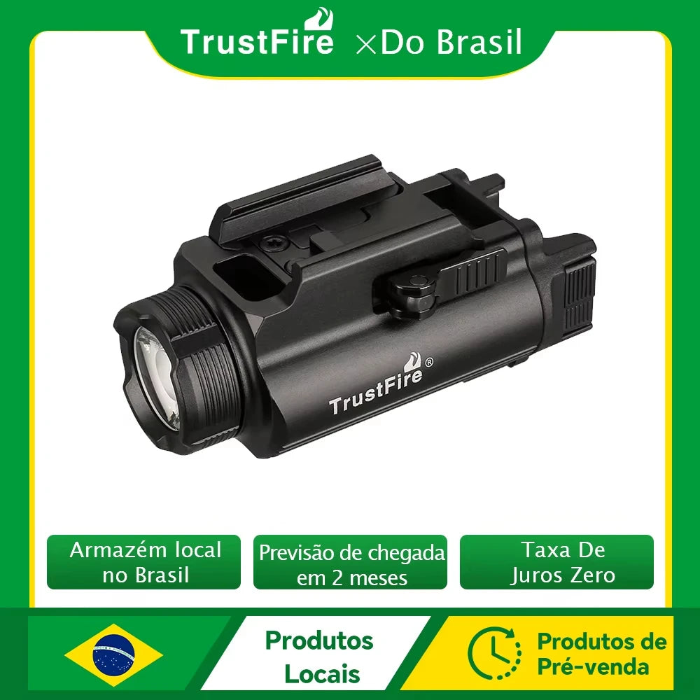 lampe torche tactique rechargeable led noire anti dérapante ip68 compacte robuste fixations bayonnette type