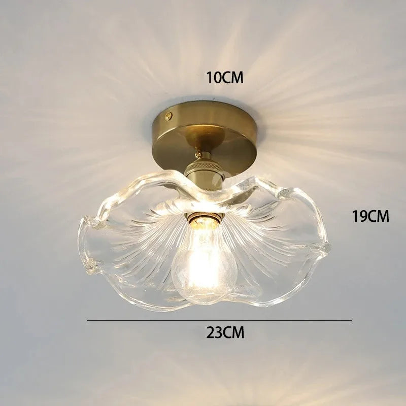 lustre suspendu vintage verre coloré tulipe filaments ampoule salon chambre