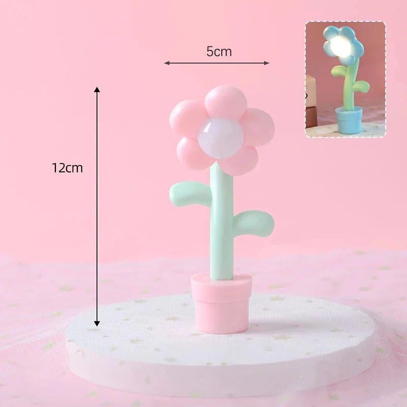 lampe table moderne plissée rouge bleu rose violet lumière cactus fleur chambre enfants