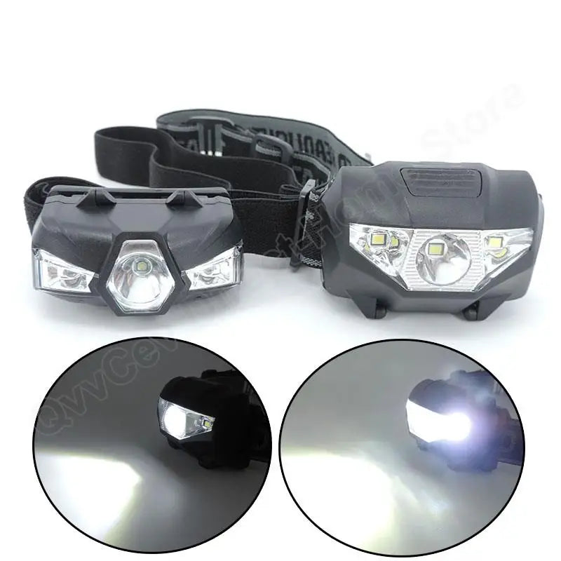 lampe frontale noire led aaa aa torchon randonnee camping headtorch ajustable