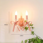 lustre rose clair rubans cristal vintage chic chambre enfant led moderne
