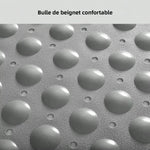 tapis bain moderne 54x54cm texturé ventouses drainage gris clair minimaliste respectueux environnement