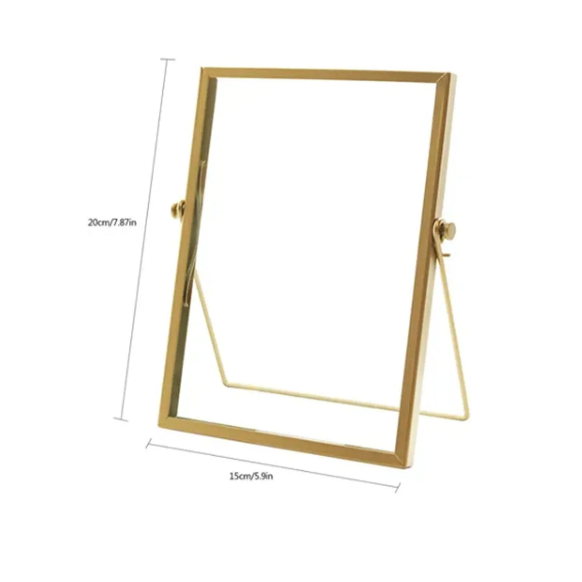 cadre photo or transparent moderne écrous support métal décoration maison 20x15cm