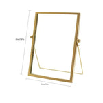 cadre photo or transparent moderne écrous support métal décoration maison 20x15cm