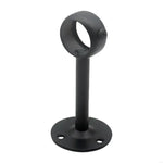 support rideau moderne vis fixations plaques noir argenté coton maille tissu