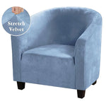Housse fauteuil velours gris ajustable salon moderne extérieur intérieur machine laver
