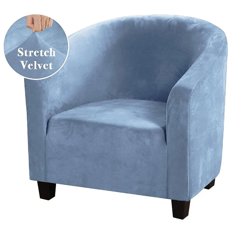 Housse fauteuil velours gris ajustable salon moderne extérieur intérieur machine laver