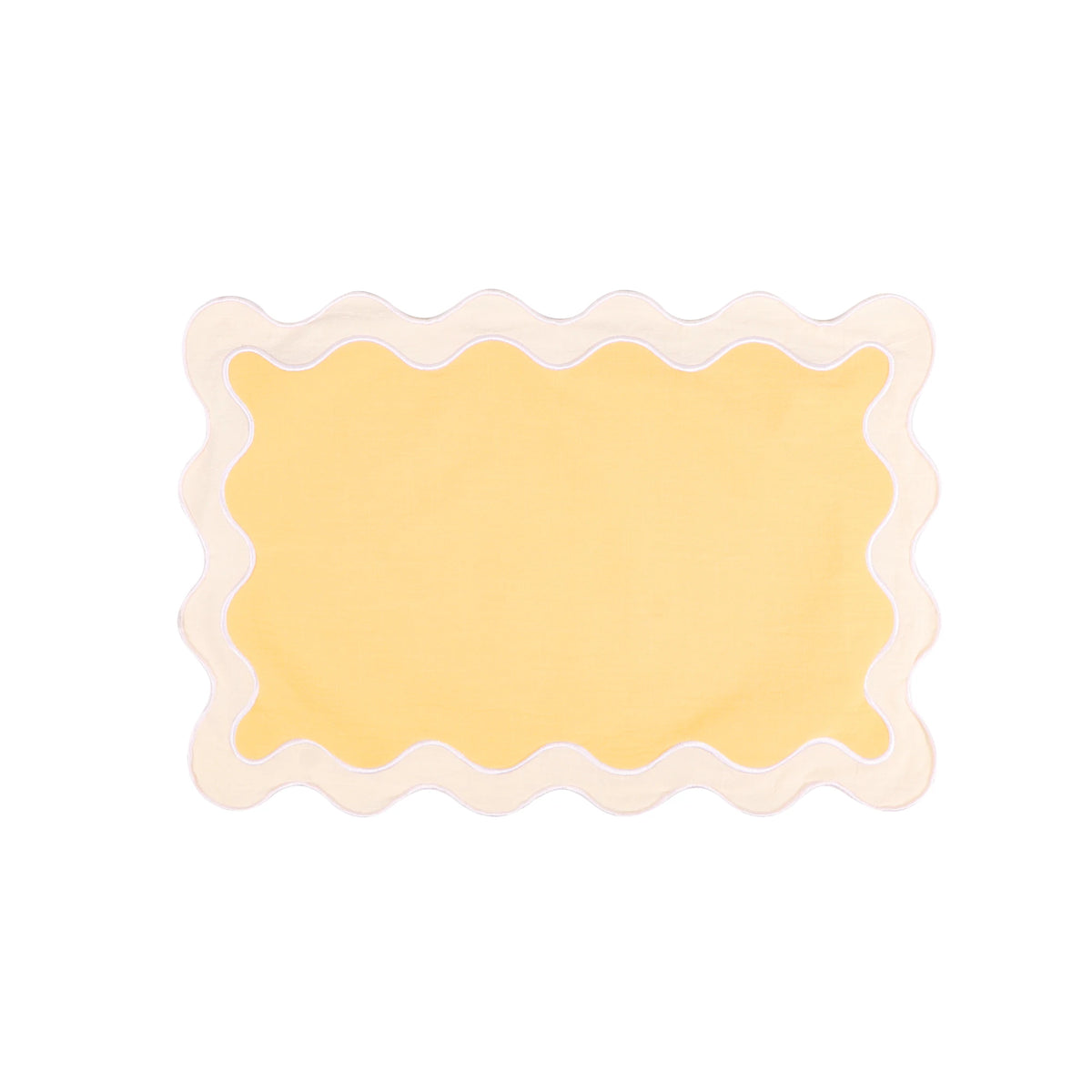 serviette table coton brodée bordure ondulée moderne décoration banquet mariage