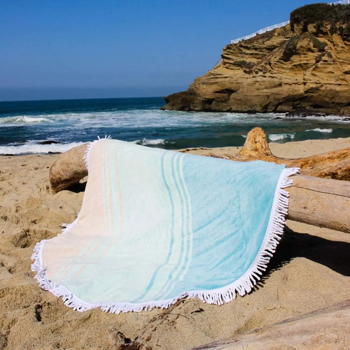 serviette plage ronde rapide sèche microfibre imprimé animaux couleurs moderne graphique absorption rapide