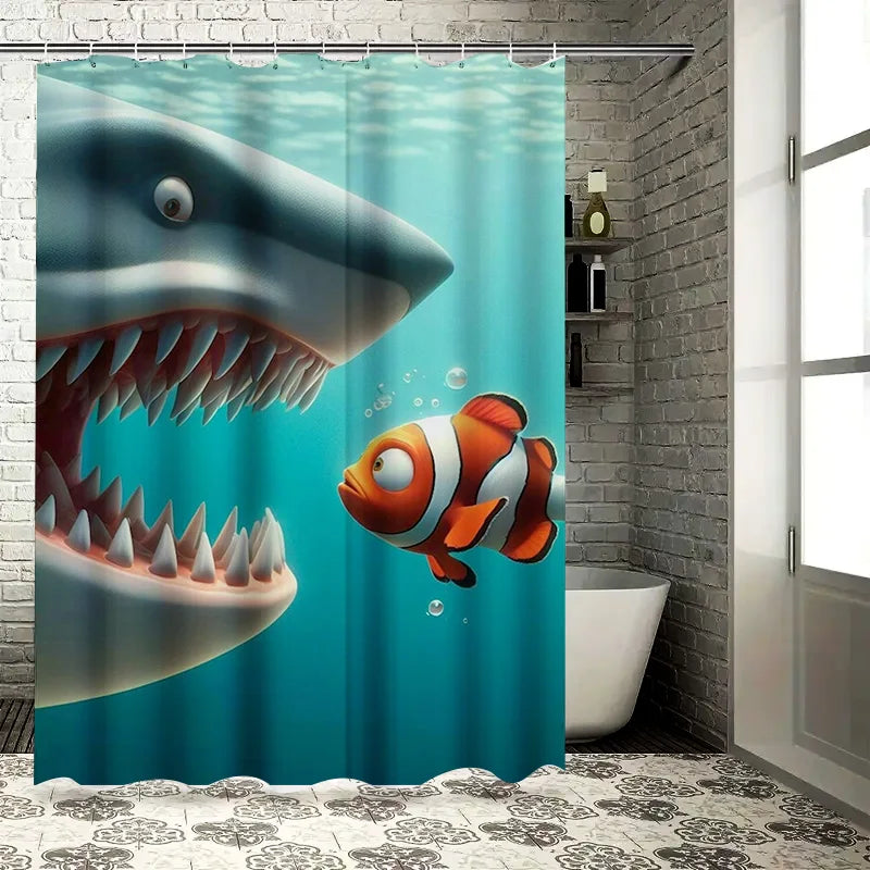 Rideau de douche illustrant une scène de biologie marine avec diverses espèces de poissons, aux couleurs vives et contrastées. Ce rideau, principalement utilisé dans les salles de bain, offre un design unique qui apporte une touche marine à votre décoration intérieure. Il est fait d'un matériau résistant à l'eau pour garantir sa durabilité. Un produit parfait pour les passionnés de la vie marine et de la décoration d'intérieur.