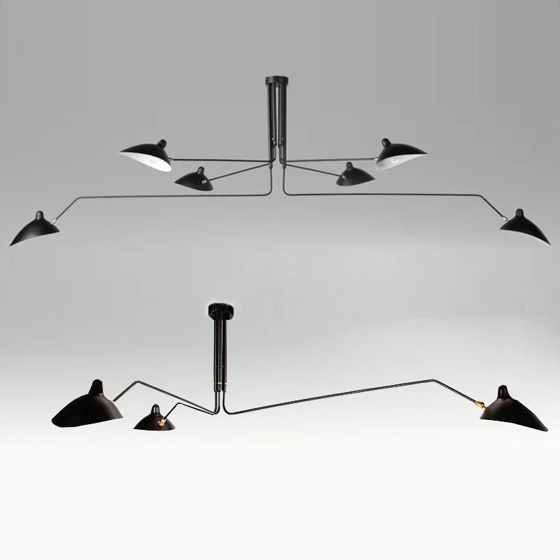 suspension lampe moderne noir métal têtes têtes ampoules câbles 90 260v 249 2000lm