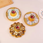 support lampe ornemental baroque or argent rouge ornements floraux motifs géométriques opaques