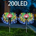 lampe solaire multicolore feux dartifice fleurs extérieure halloween noel moderne