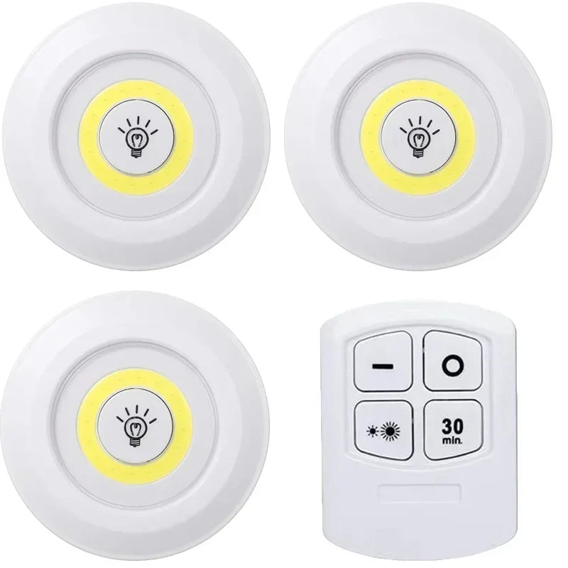 lumière led veilleuse blanc adhésive télécommande moderne batterie intangible leds