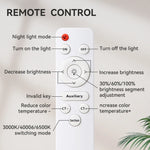 Lampe LED intelligente moderne blanc ronde télécommande fonction nuit dimmable réglage couleur sélection luminosité
