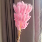 décoration intérieure bouquet plumes séchées rose pâle naturel rustique anniversaire baby shower chambre