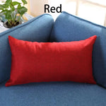 coussin décoratif rectangulaire rouge gris orange amovible lavable 30x50cm moderne fibre polyester
