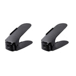 support chaussures noir moderne clips texture rugueuse rangement chaussures pliable organisateur double couche