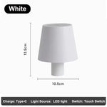 lampe table led rechargeable contemporaine base pierre abat jour noir tactileextérieur restaurant bar festival